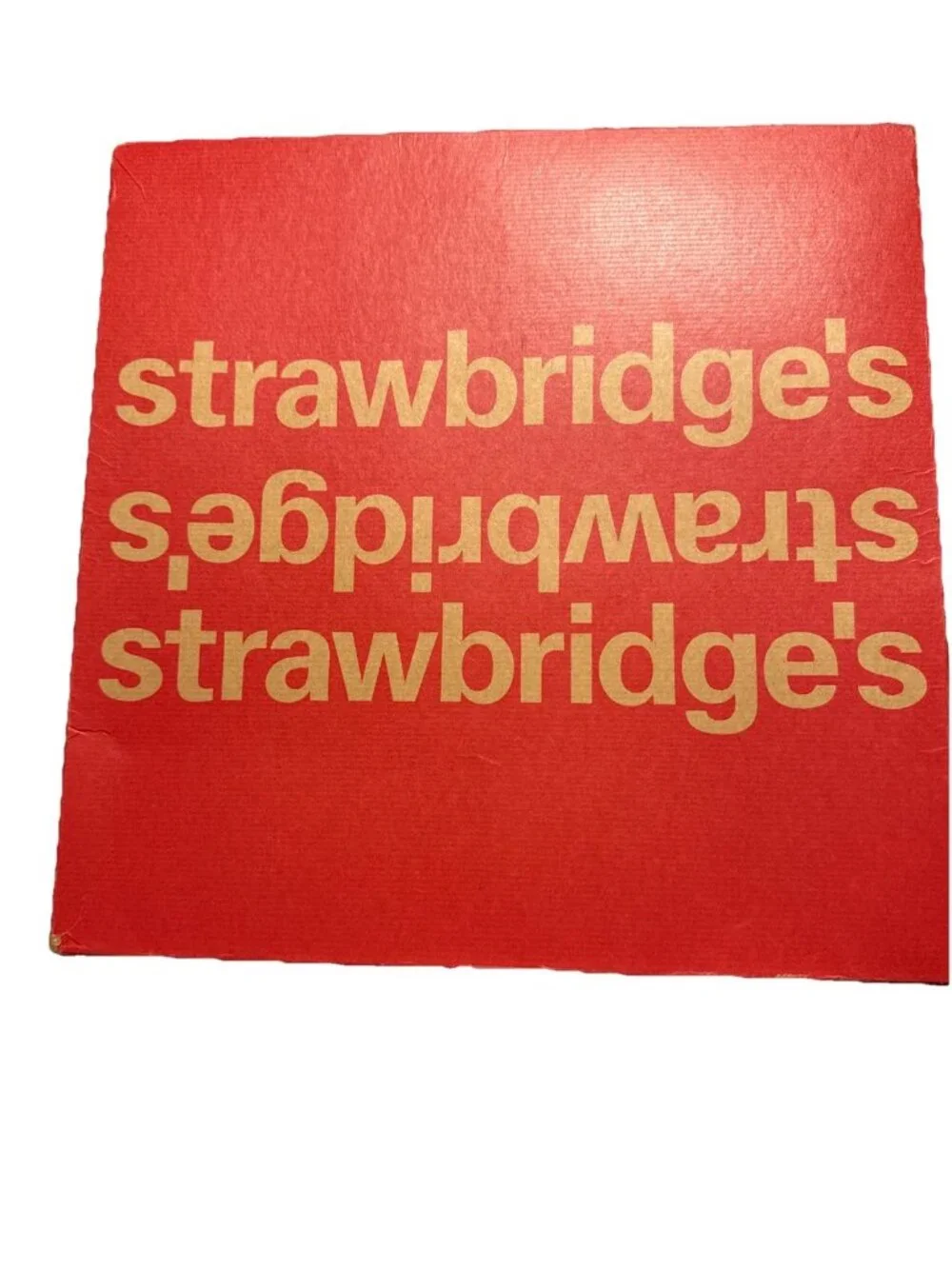 Vintage Strawbridge Department Store Box with Lid 13x13x6 Phila PA